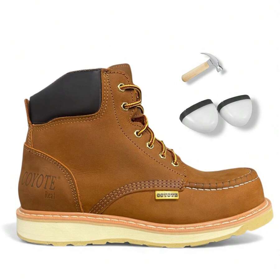 Bota Coyote Casco Industrial Dielectrica Hombre Piel Gruesa