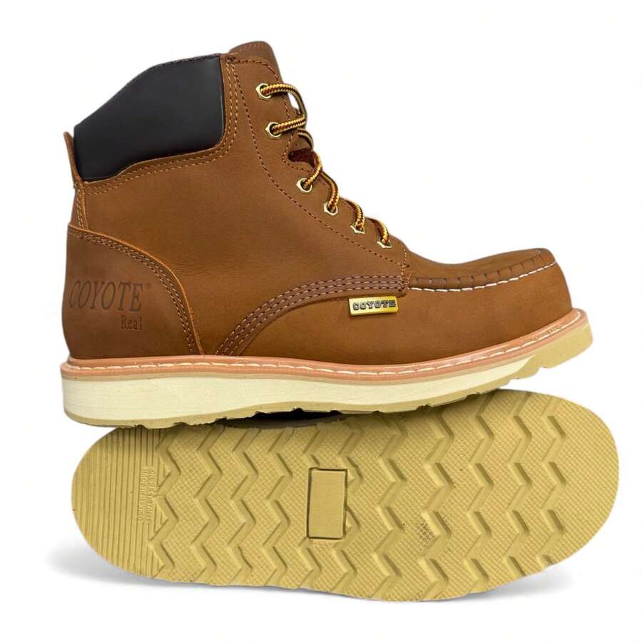 Bota Coyote Casco Industrial Dielectrica Hombre Piel Gruesa
