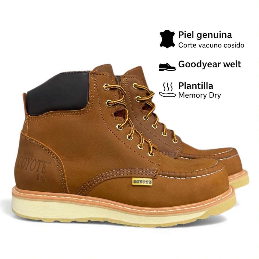 Bota Coyote Casco Industrial Dielectrica Hombre Piel Gruesa