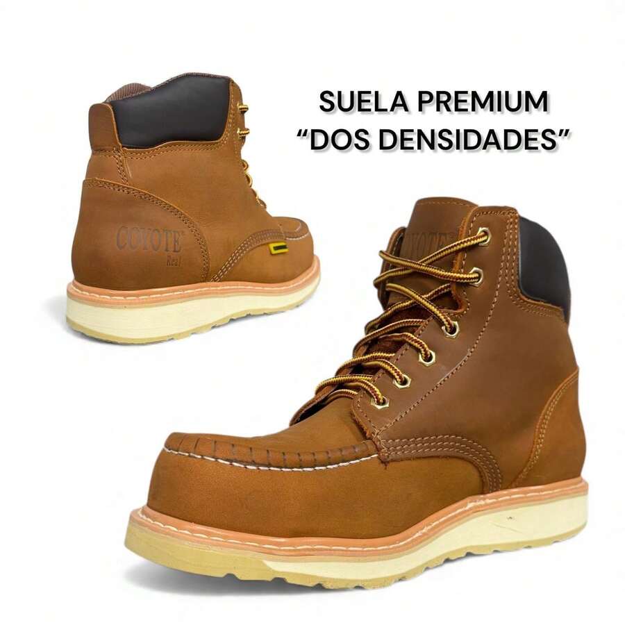 Bota Coyote Casco Industrial Dielectrica Hombre Piel Gruesa