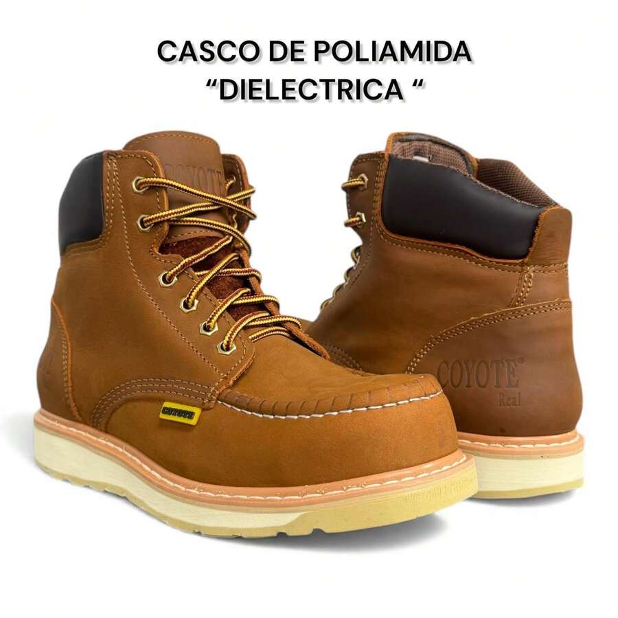 Bota Coyote Casco Industrial Dielectrica Hombre Piel Gruesa