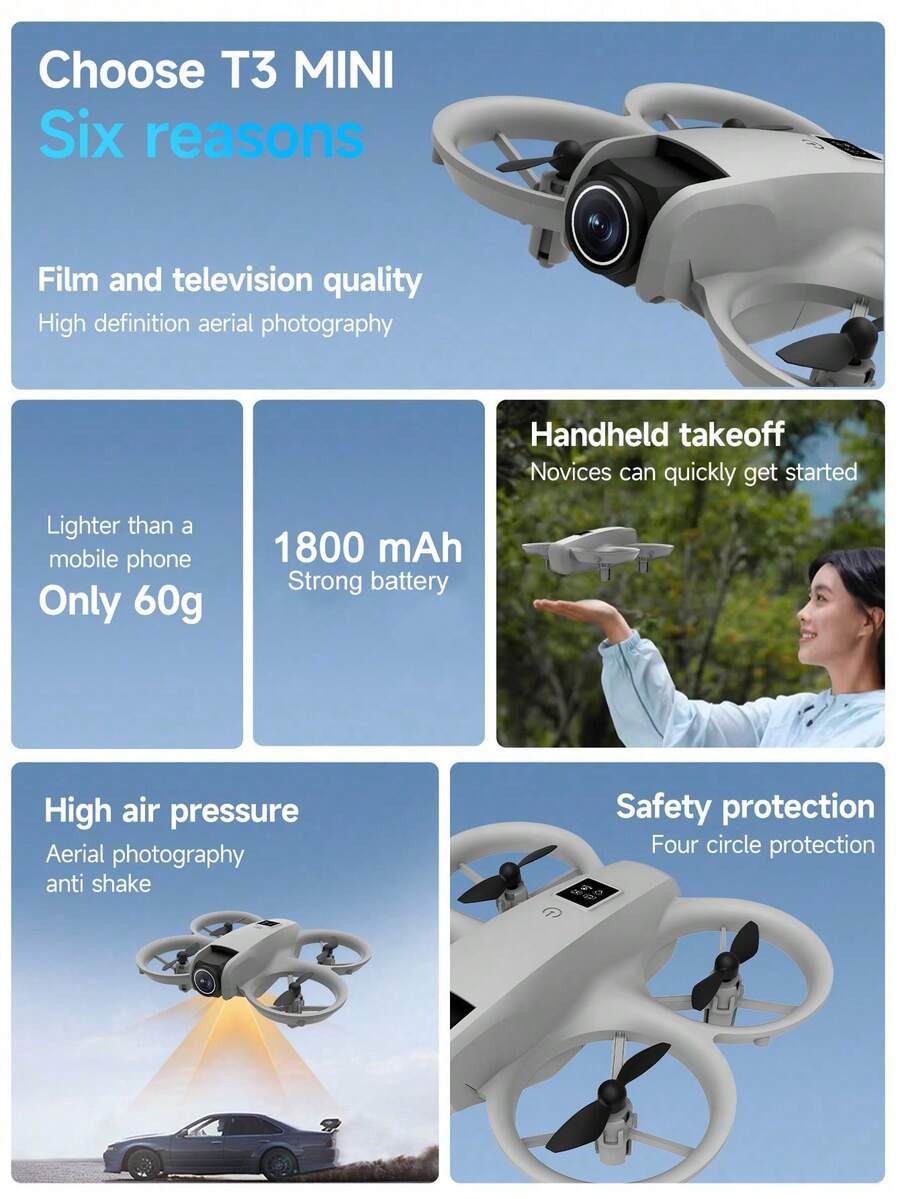 TOKQI Drone con cámara dual
