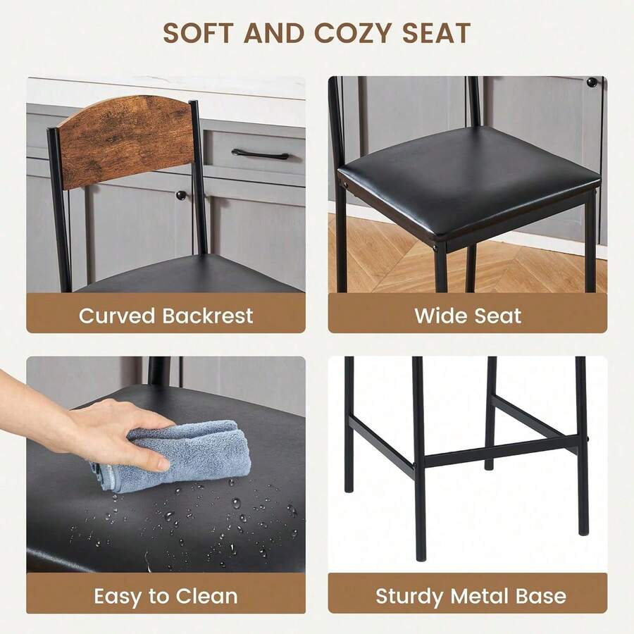 Silla de bar de 2 unidades