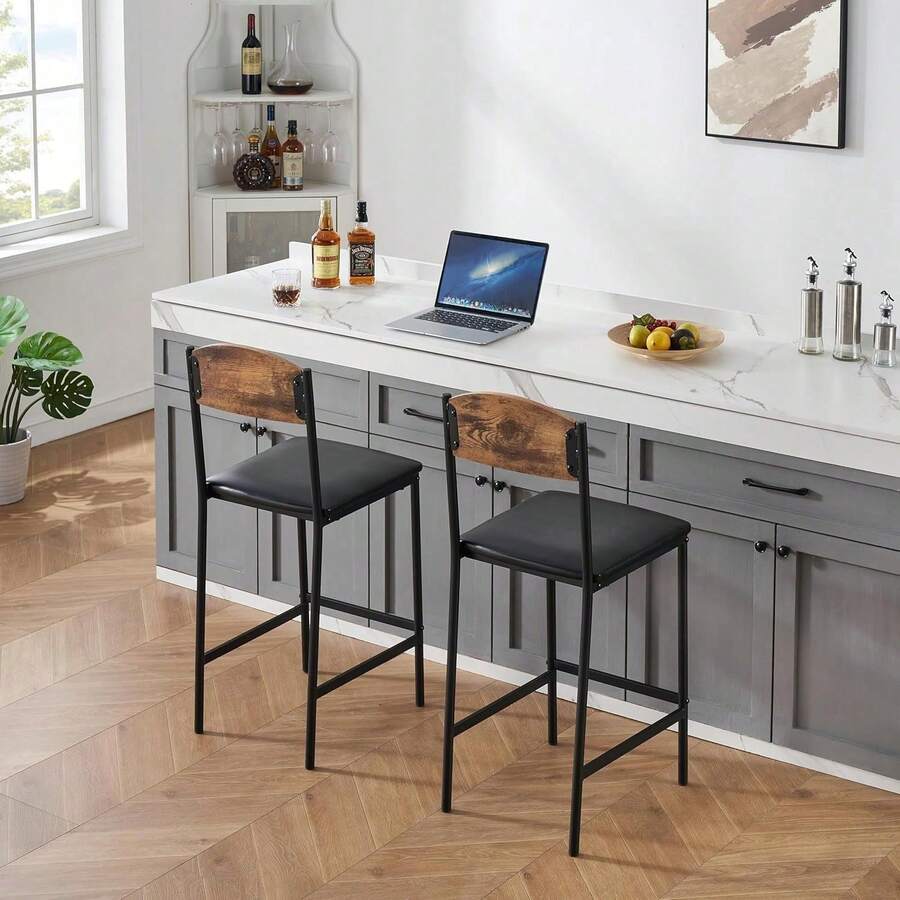 Silla de bar de 2 unidades