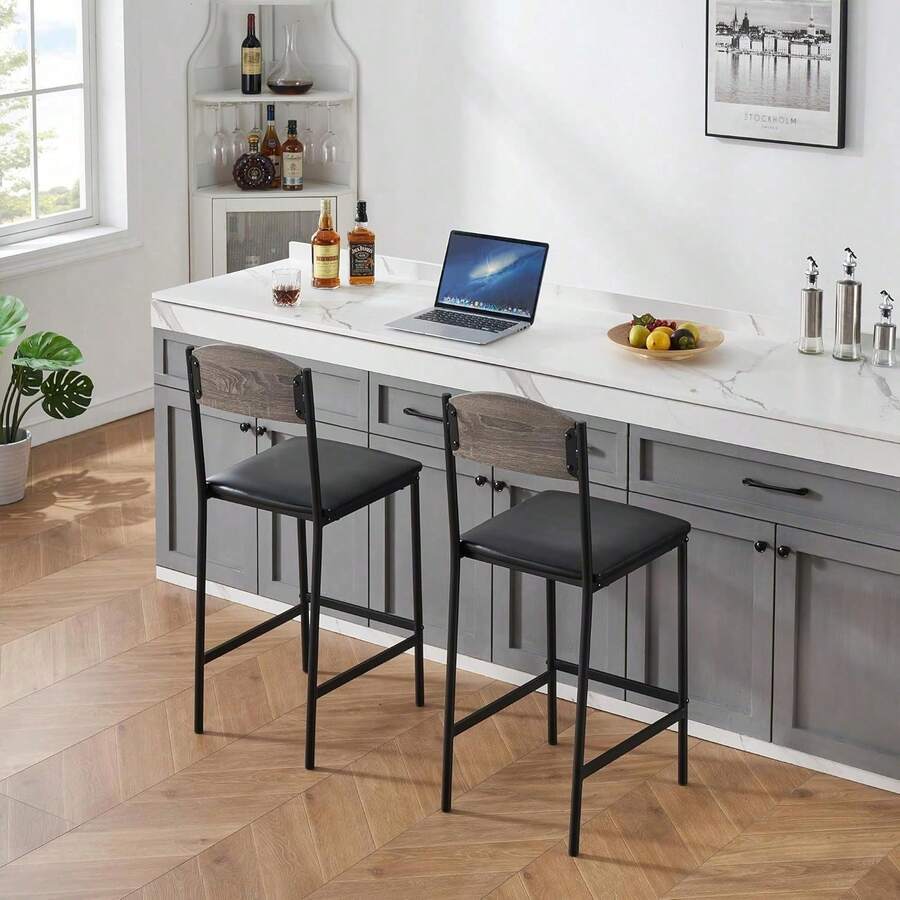 Silla de bar de 2 unidades