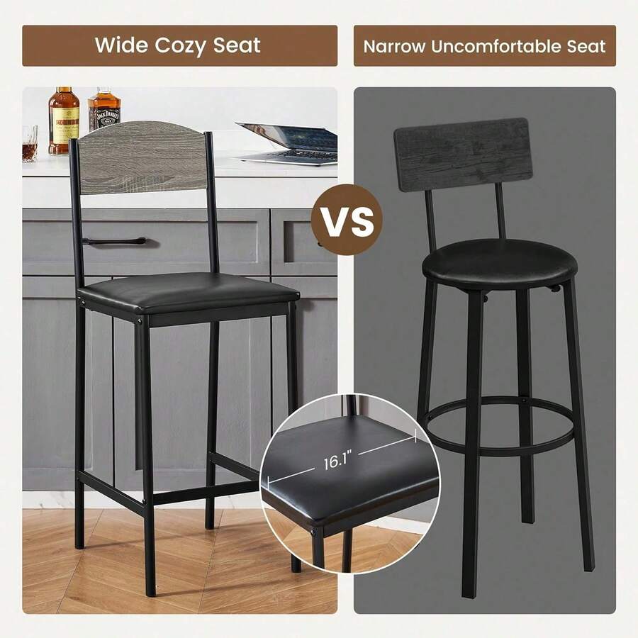 Silla de bar de 2 unidades