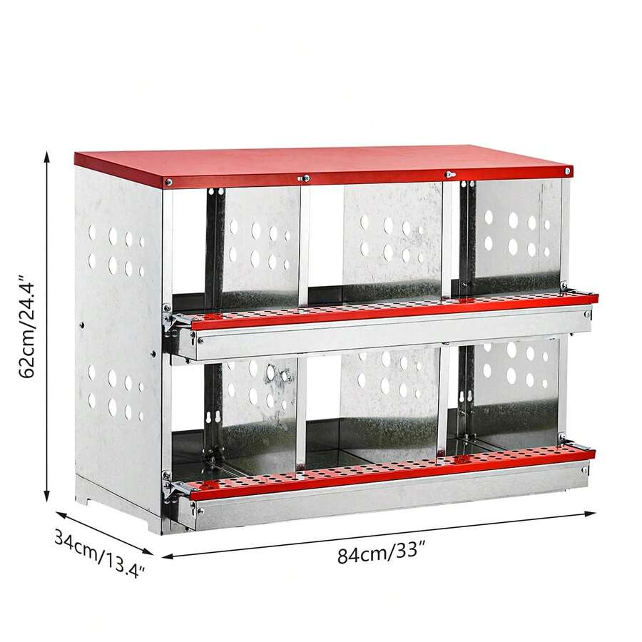 Cajas de Nidificación para Gallinas de 6 Huequeros
