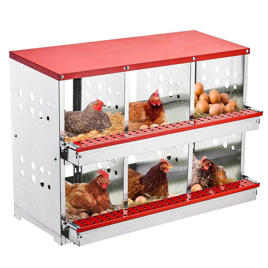 Cajas de Nidificación para Gallinas de 6 Huequeros