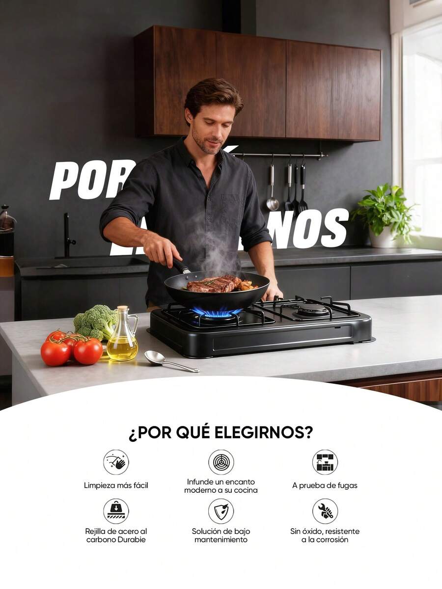 Parrilla Empotrable  4 Quemadores Gas LP