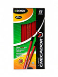 12 Color Rojo Lápices checadores Dixon rojo