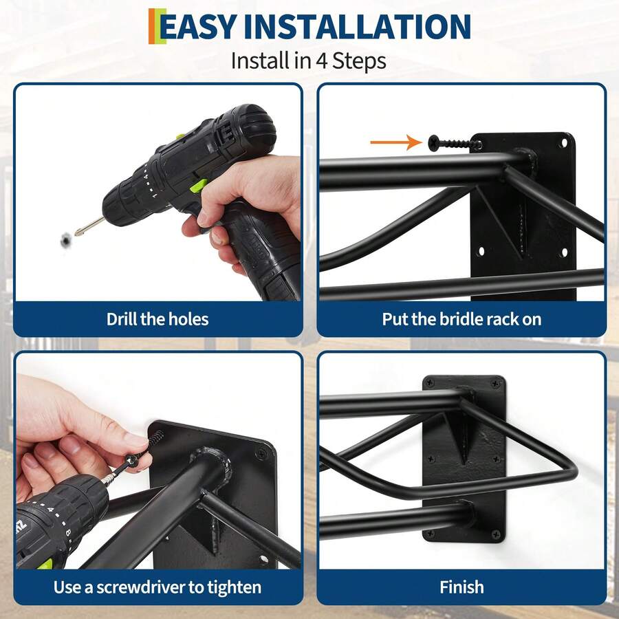 Portasillas de Montar en Pared con Barra Doble