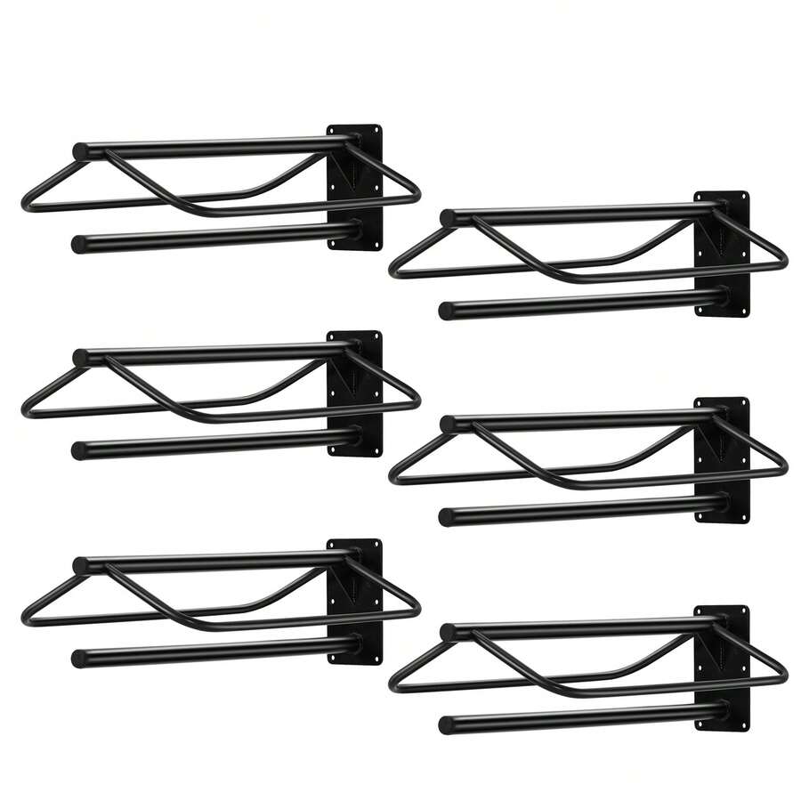Portasillas de Montar en Pared con Barra Doble