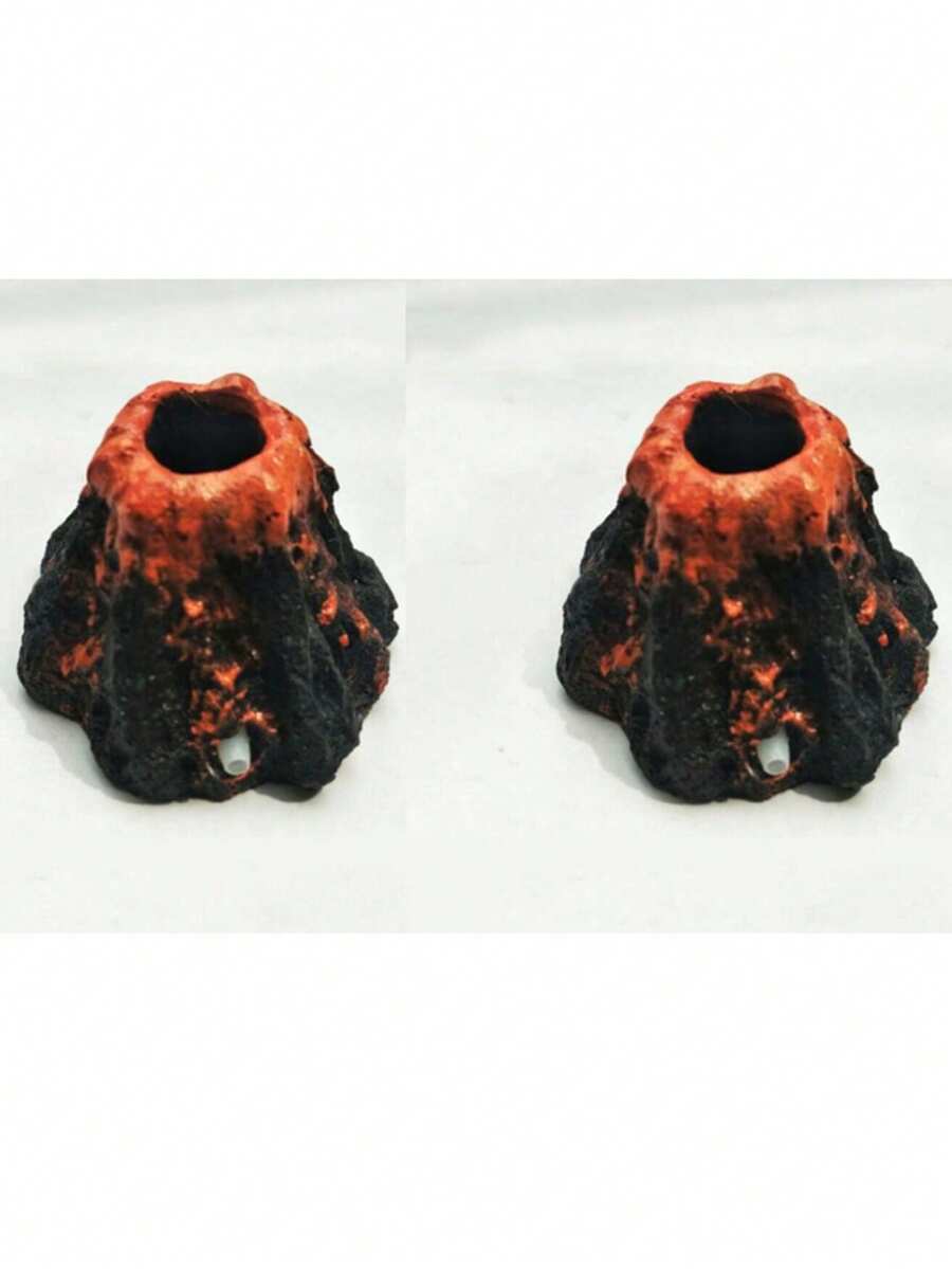 1/2 piezas Difusor de aire en forma de volcán para acuario, piedra de aire de ABS con burbujas, accesorio de oxígeno para acuario pequeño, sin tubo, sin fuente de alimentación