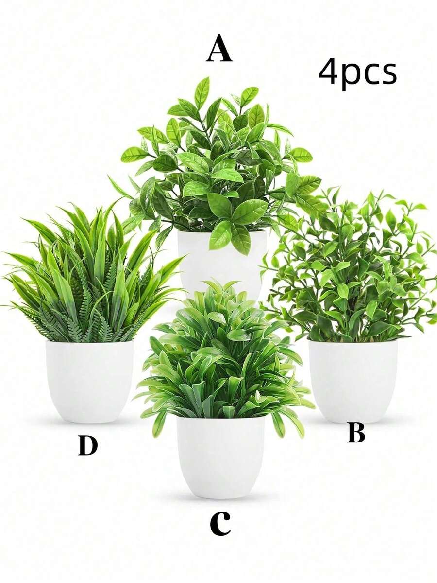Plantas artificiales en maceta, plantas falsas pequeñas