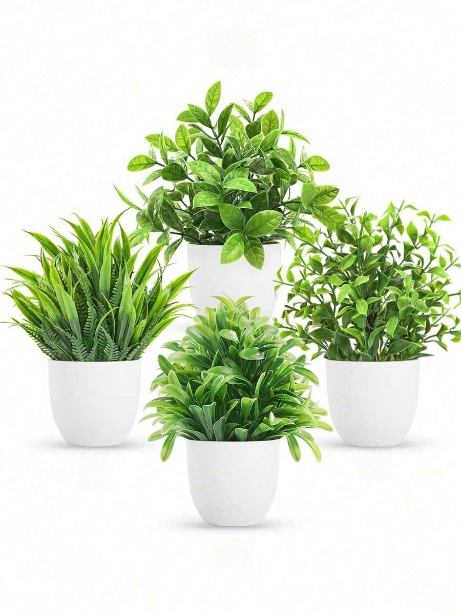 Plantas artificiales en maceta, plantas falsas pequeñas