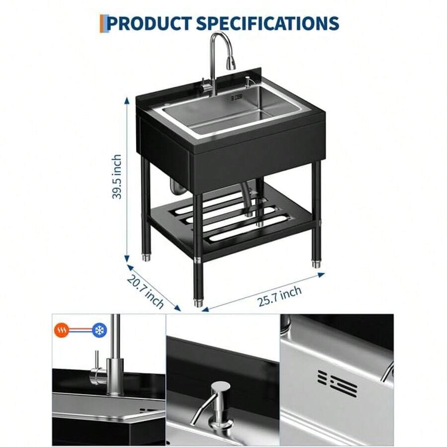Fregadero Utilitario de Acero Inoxidable