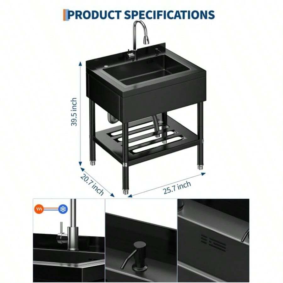 Fregadero Utilitario de Acero Inoxidable