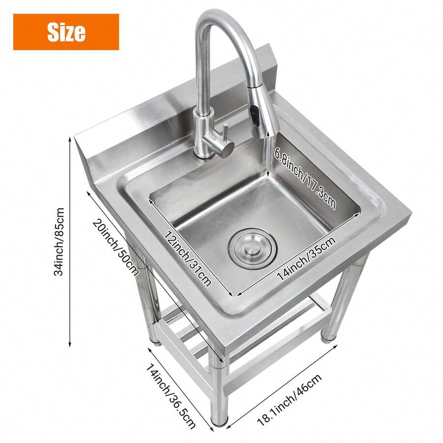 Fregadero Industrial de Acero Inoxidable
