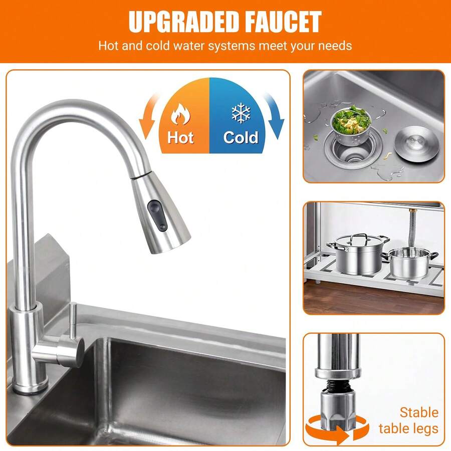 Fregadero Industrial de Acero Inoxidable