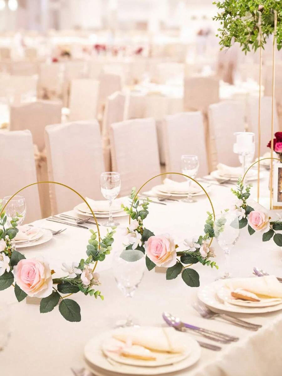 20pzs Centro De Mesa Con Forma De Aro Floral