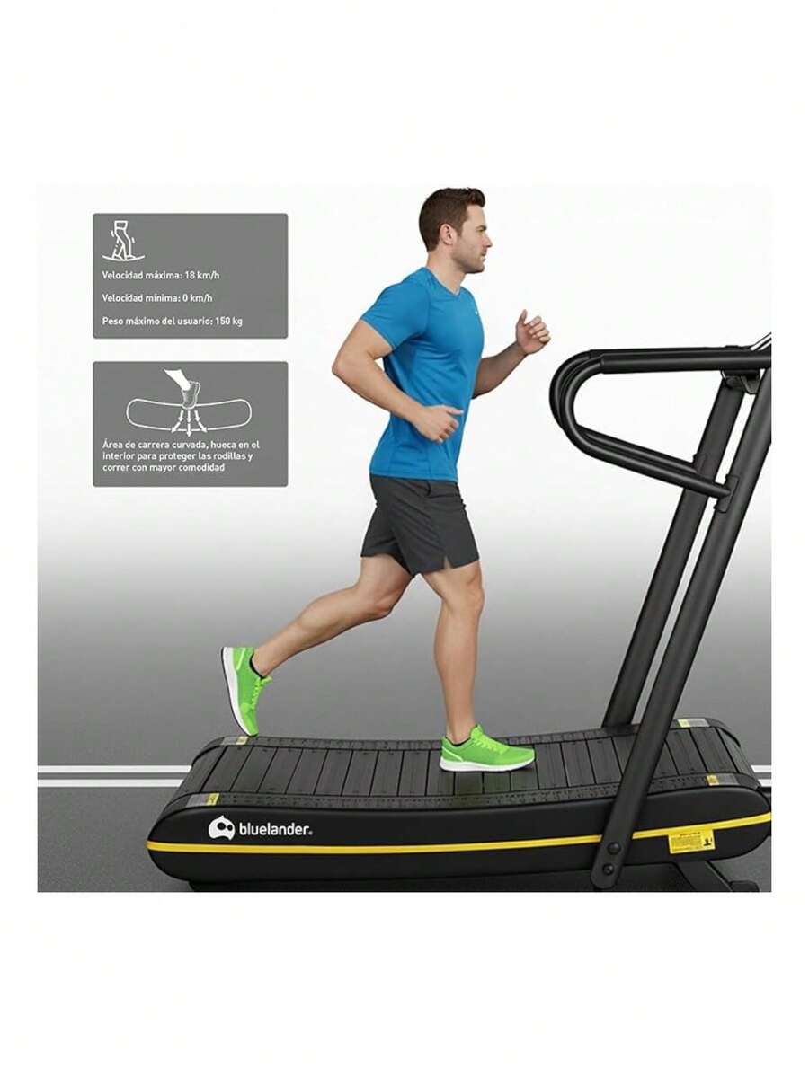Caminadora Curva Plegable con Pantalla Digital