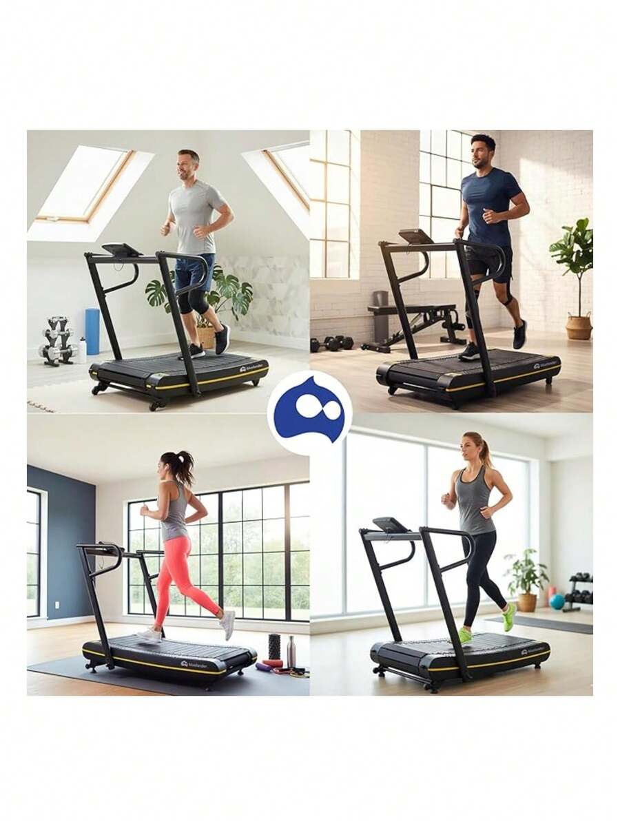 Caminadora Curva Plegable con Pantalla Digital