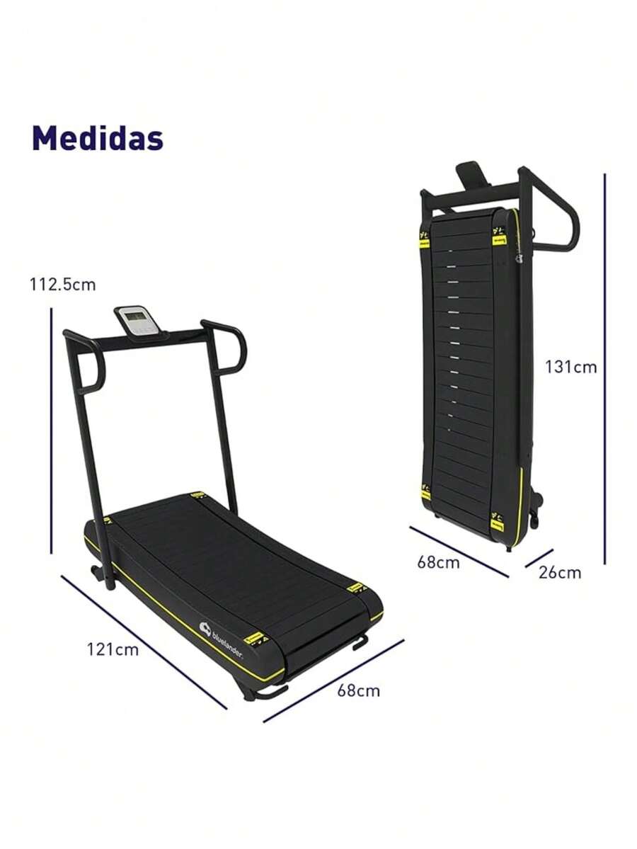 Caminadora Curva Plegable con Pantalla Digital