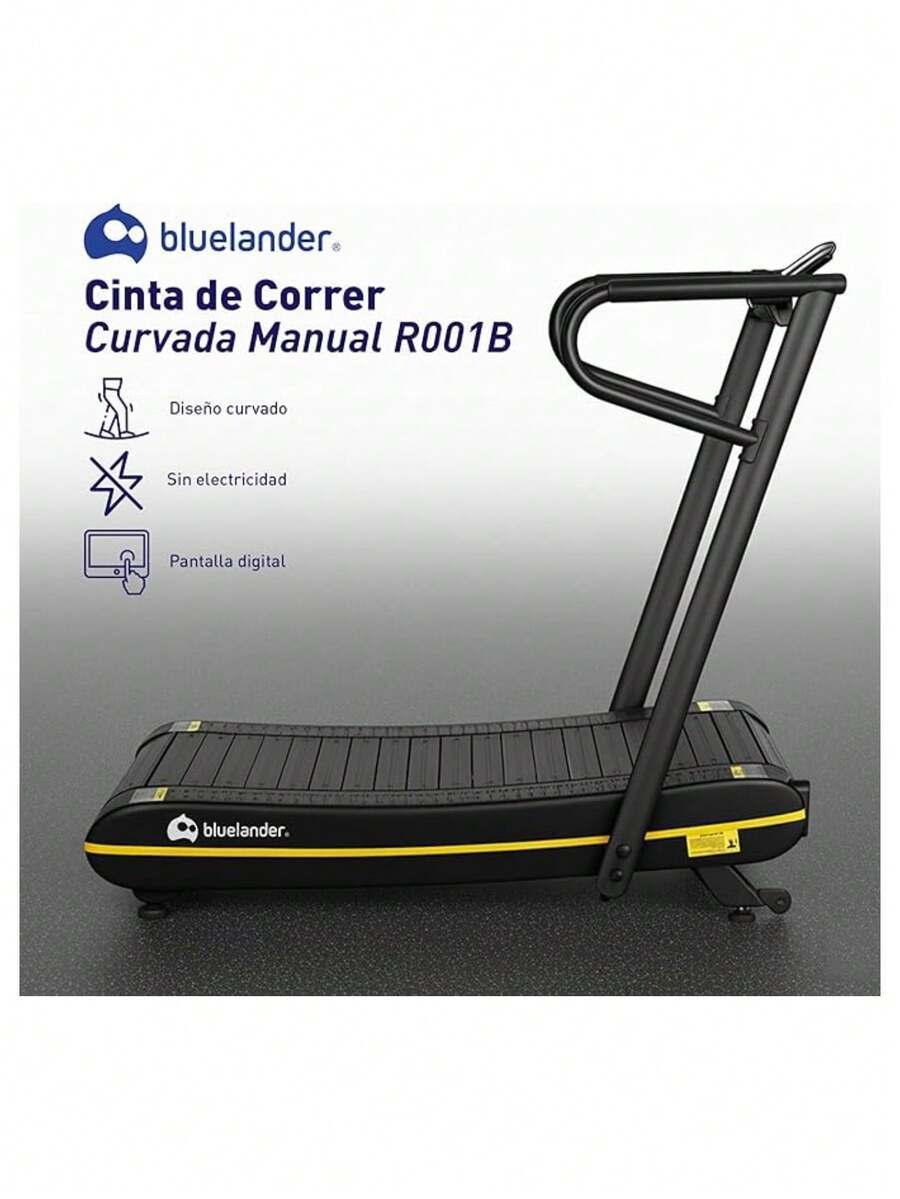 Caminadora Curva Plegable con Pantalla Digital