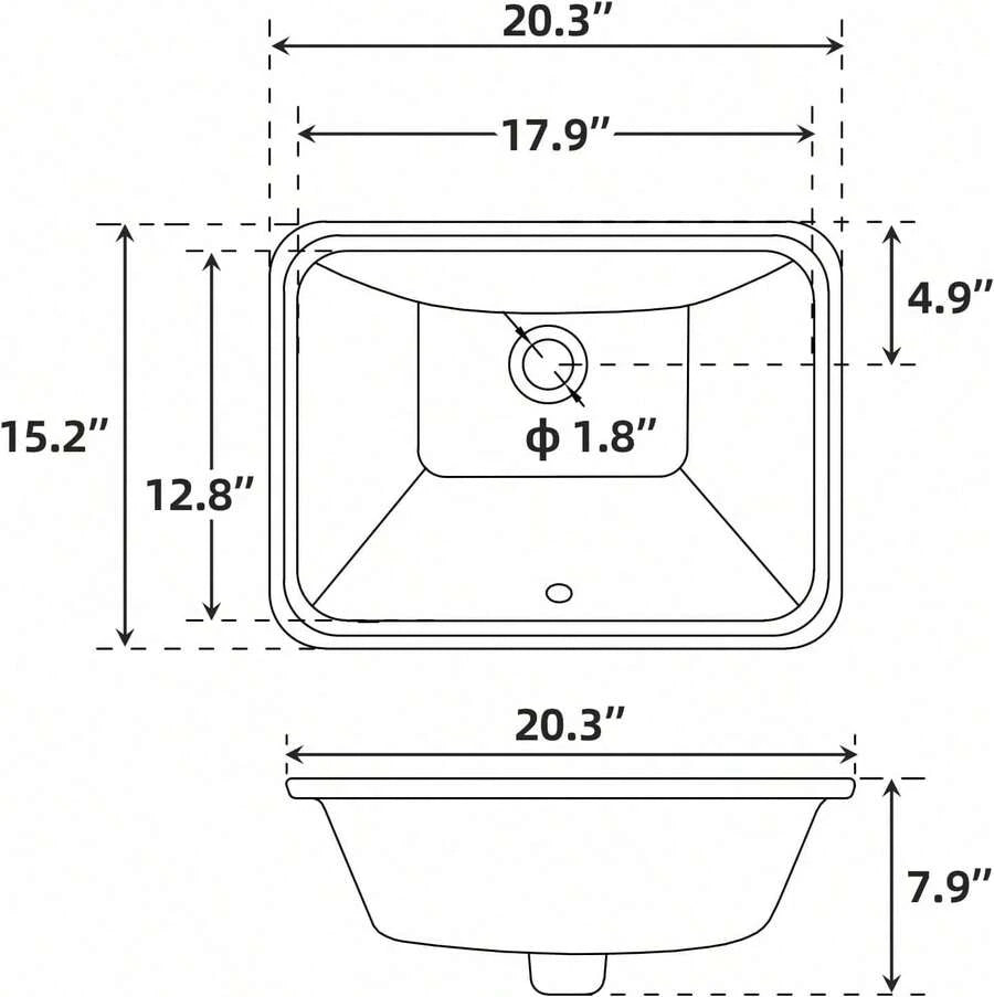 Baño artístico rectangular