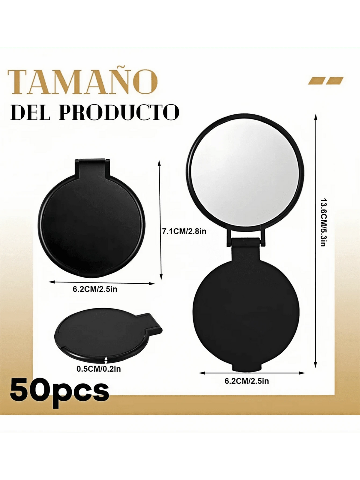 50 espejos de maquillaje portátiles