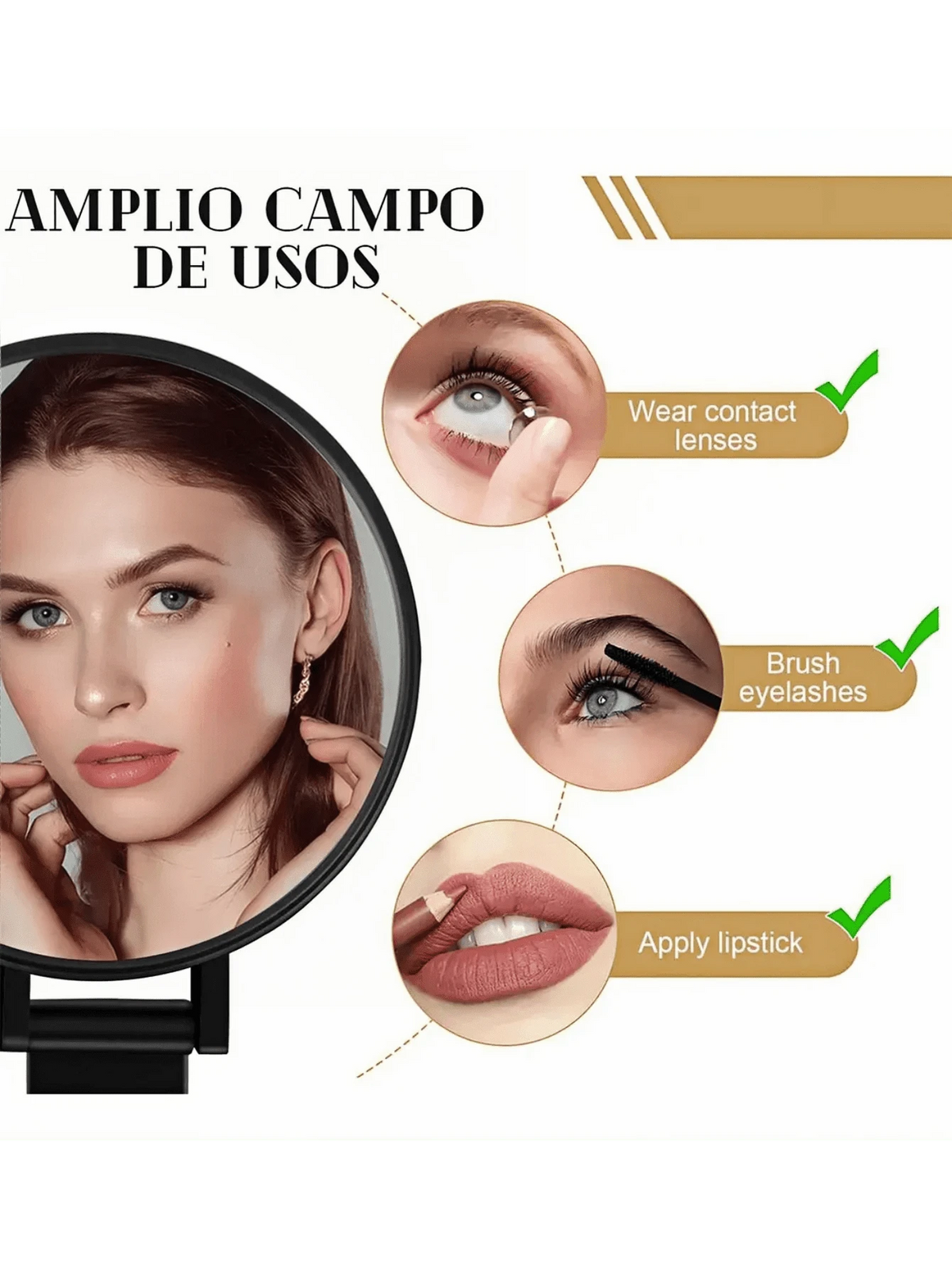 50 espejos de maquillaje portátiles
