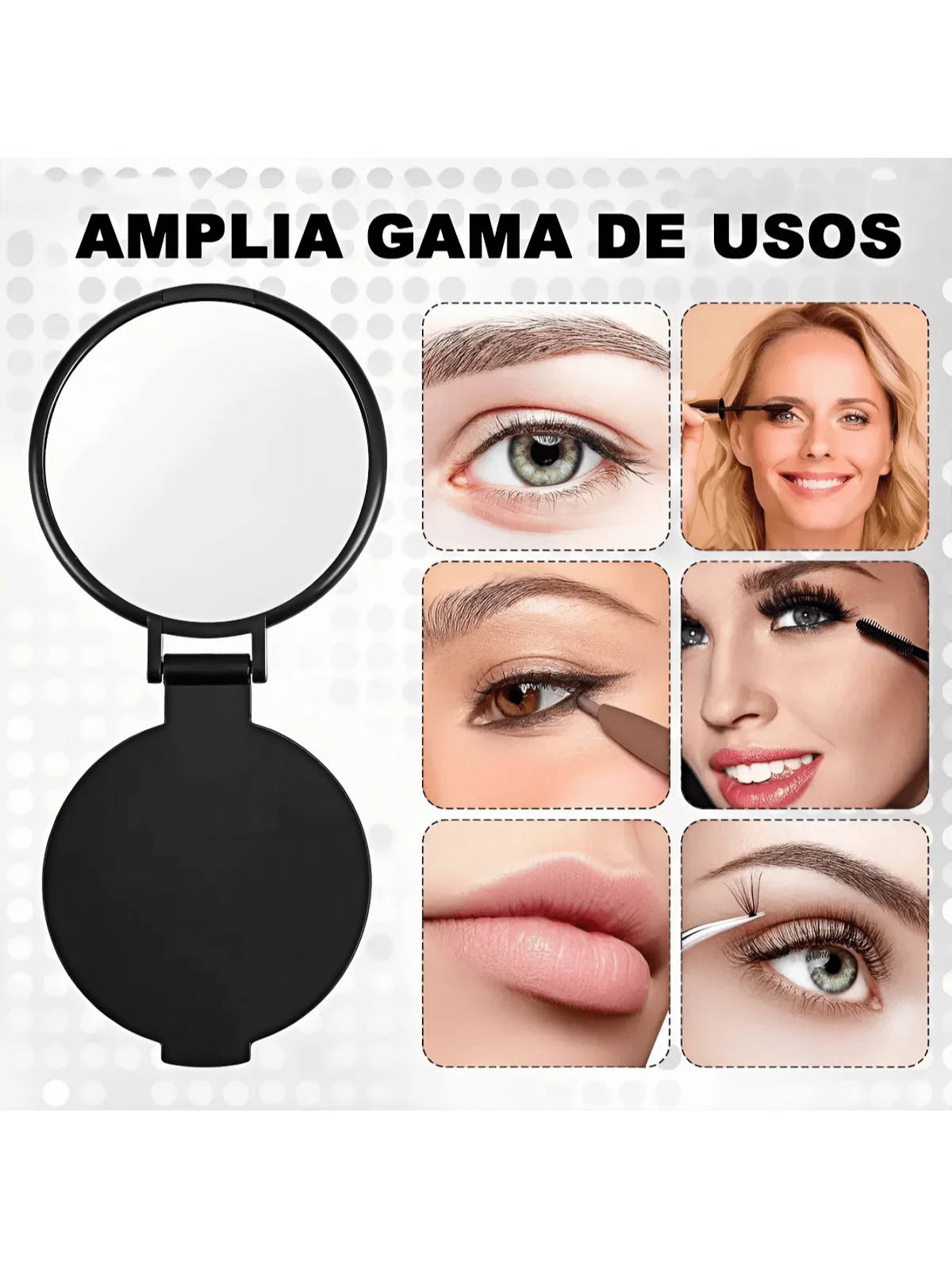 50 espejos de maquillaje portátiles