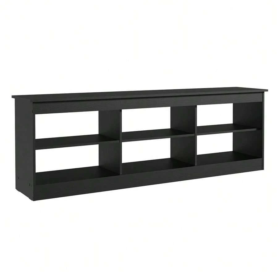 Mueble Mesa Para Tv Rack Madesa 6 Espacios Hasta 80 Negro 03 decoración de cuarto vanity tocador muebles para cuarto muebles escritorio vanity tocador centro de mesa mesa sillas