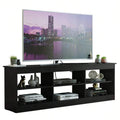 Mueble Mesa Para Tv Rack Madesa 6 Espacios Hasta 80 Negro 03 decoración de cuarto vanity tocador muebles para cuarto muebles escritorio vanity tocador centro de mesa mesa sillas
