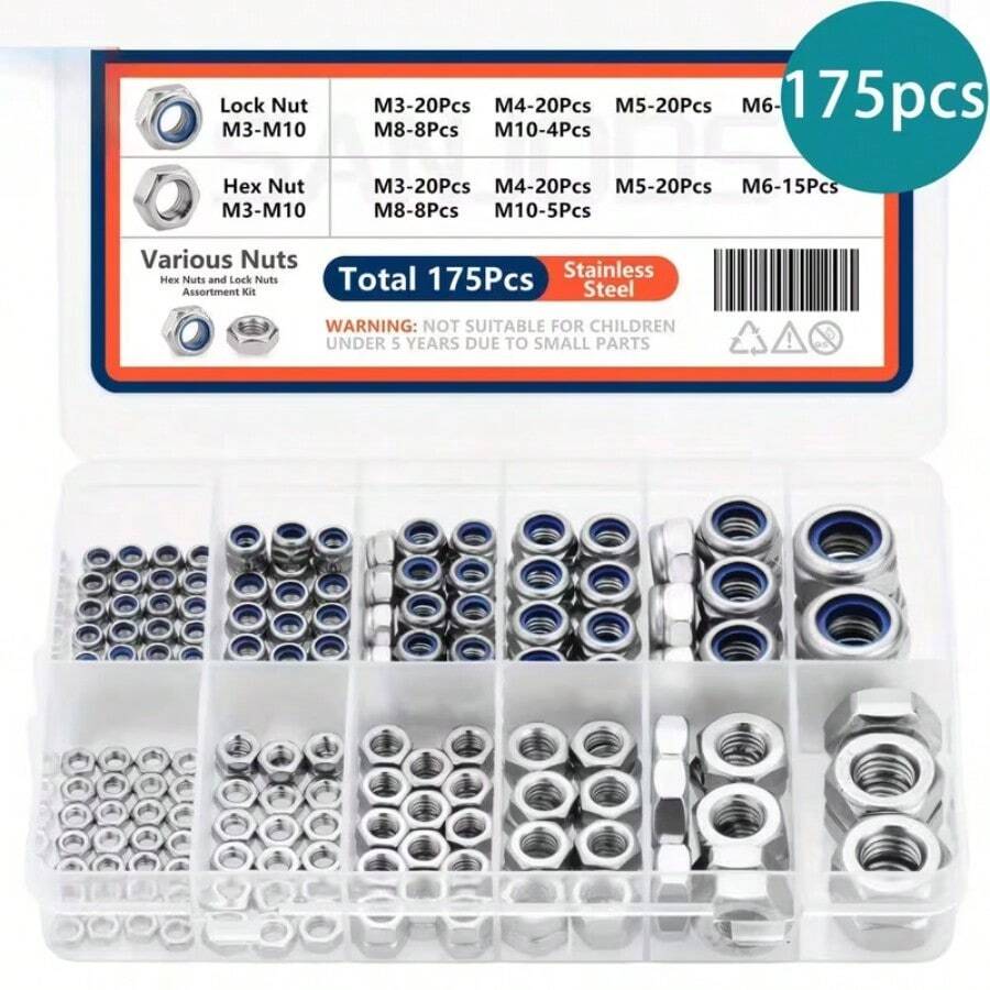 Tuercas autoblocantes de nailon antideslizantes M4/M5/M6