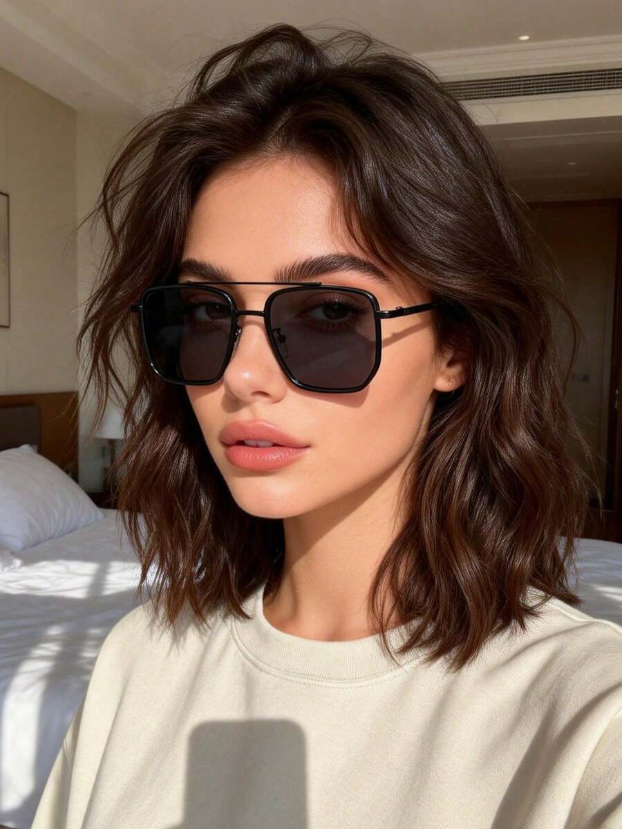 Gafas de mujer con montura cuadrada retro