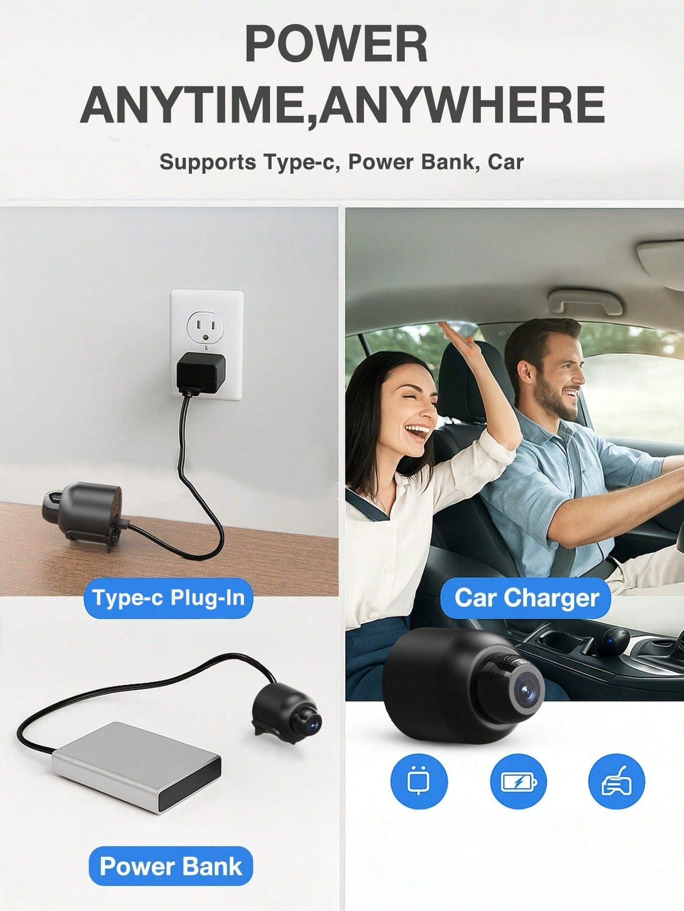 Cámara WiFi mini con visión nocturna
