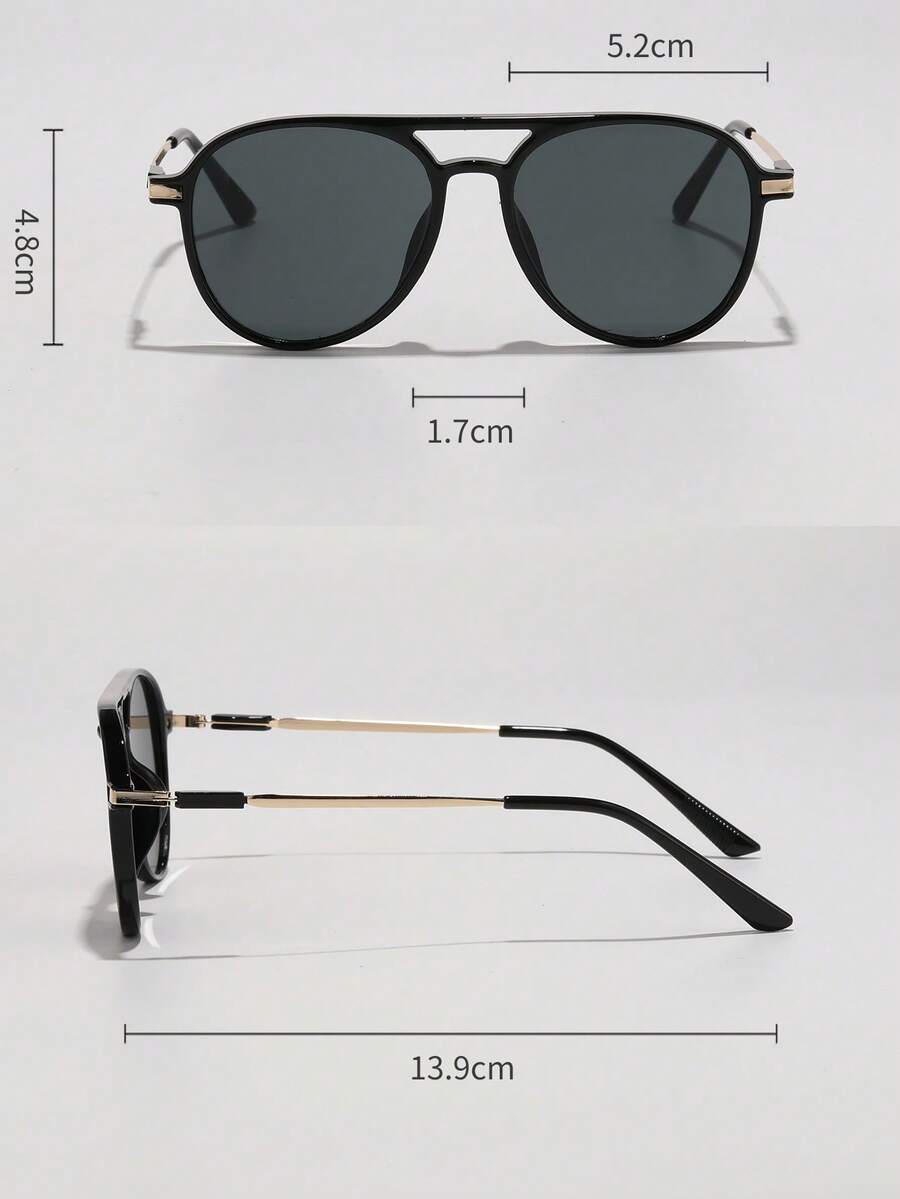 Gafas de moda estilo aviador retro negras