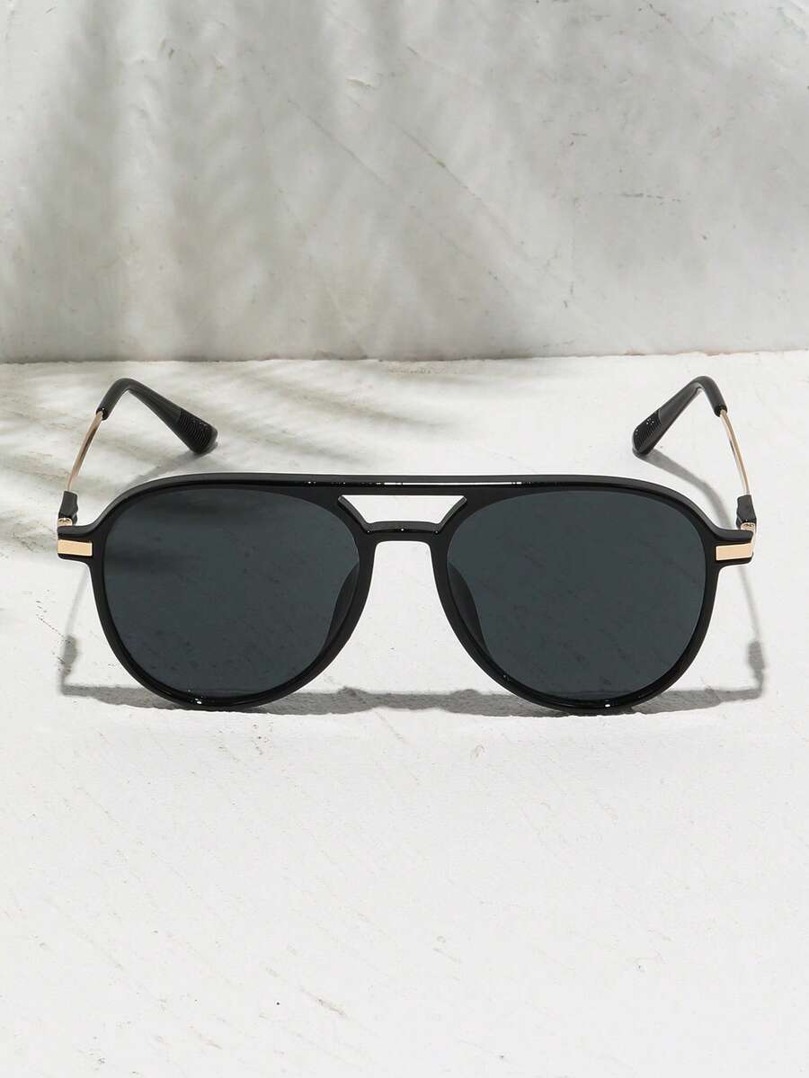 Gafas de moda estilo aviador retro negras