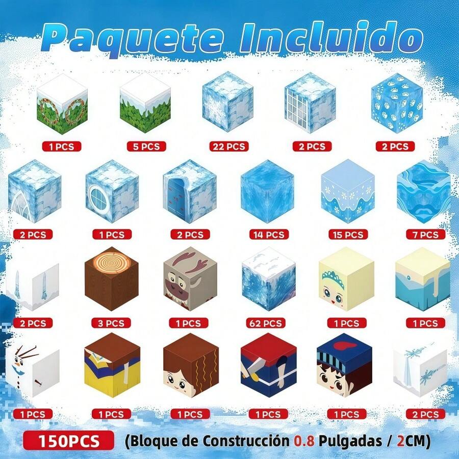 Juego de bloques de construcción magnéticos de 150 piezas