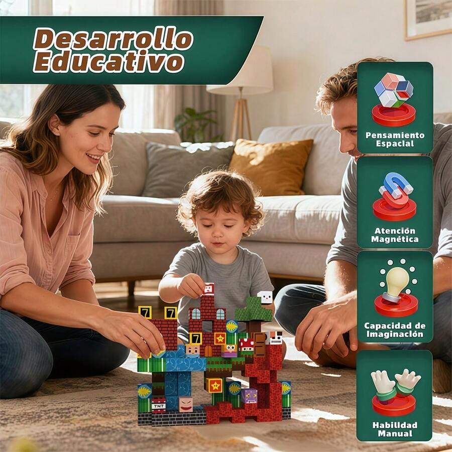 Juego de bloques de construcción magnéticos de 150 piezas
