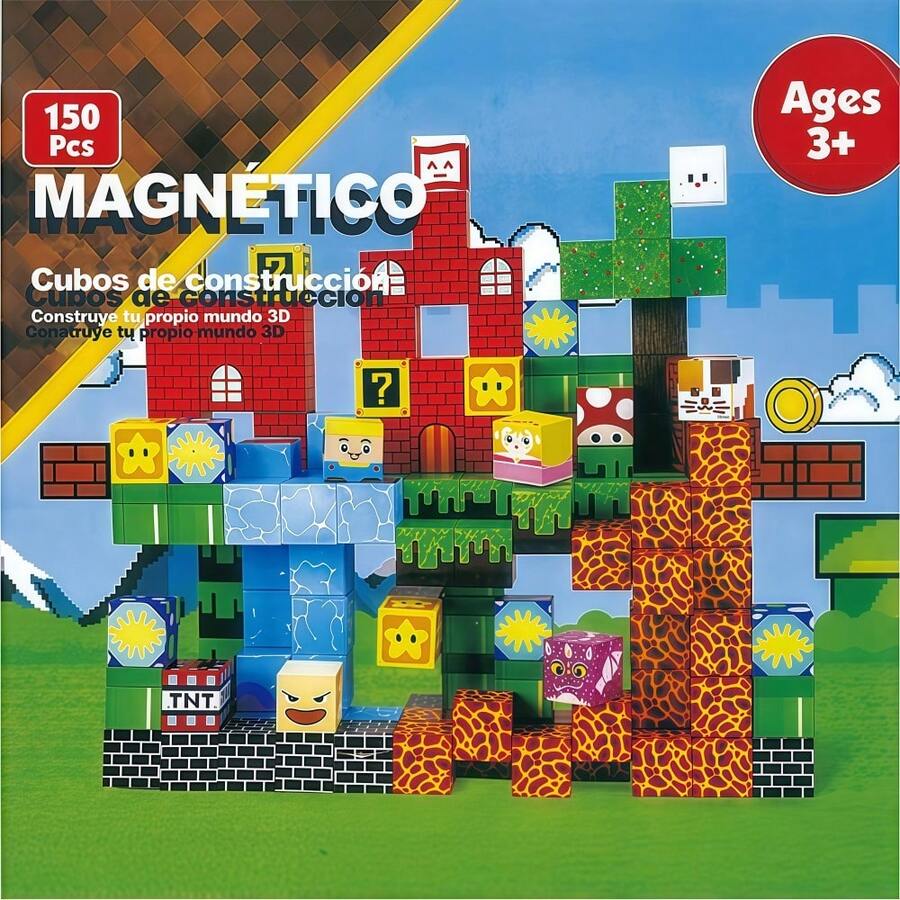 Juego de bloques de construcción magnéticos de 150 piezas