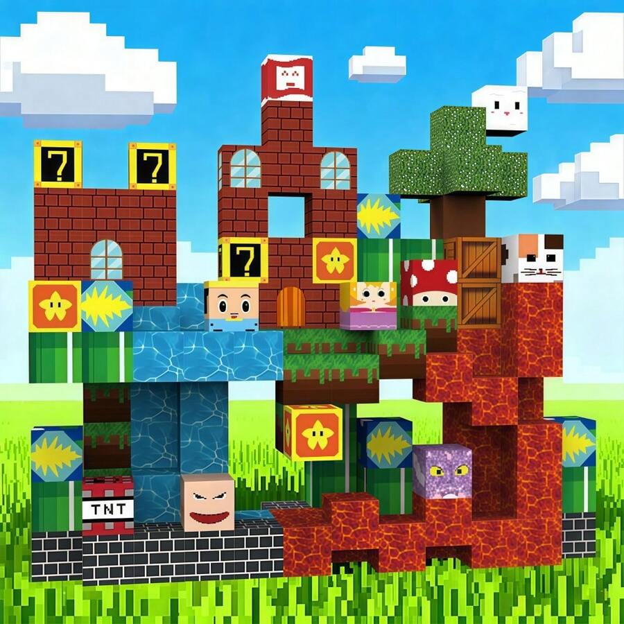 Juego de bloques de construcción magnéticos de 150 piezas