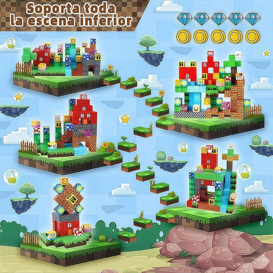 Juego de bloques de construcción magnéticos de 150 piezas