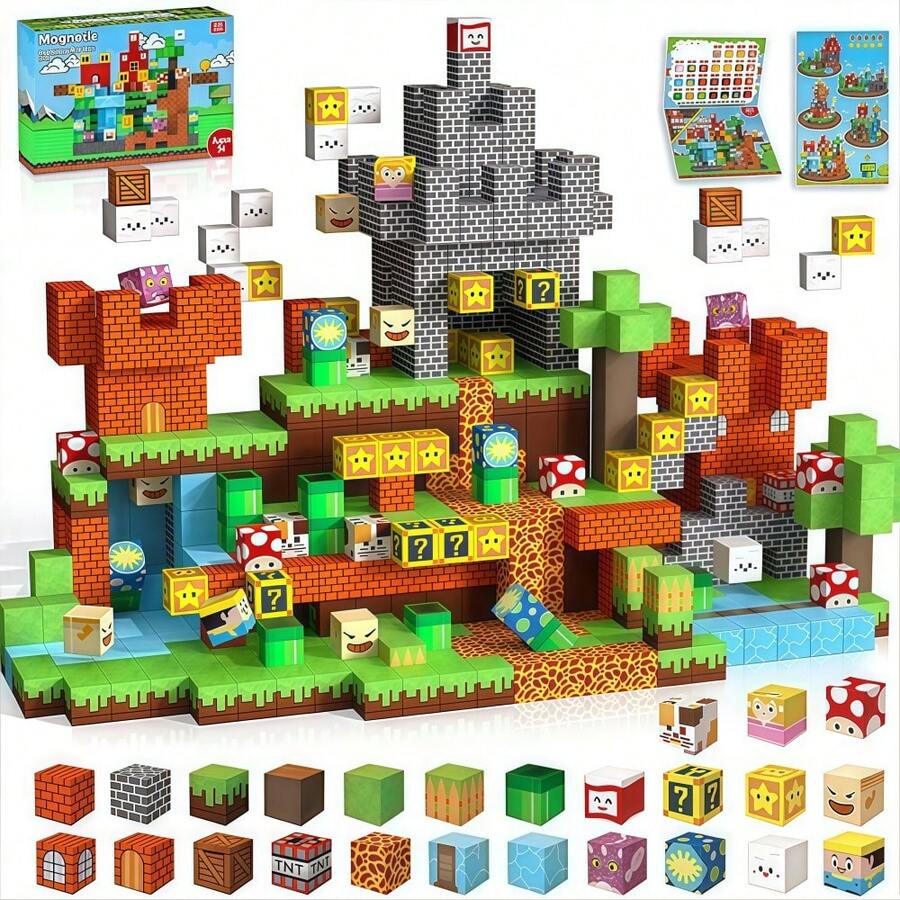 Juego de bloques de construcción magnéticos de 150 piezas