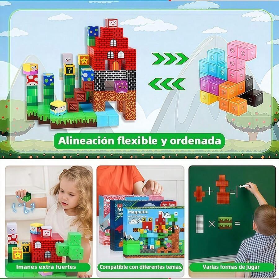 Juego de bloques de construcción magnéticos de 150 piezas