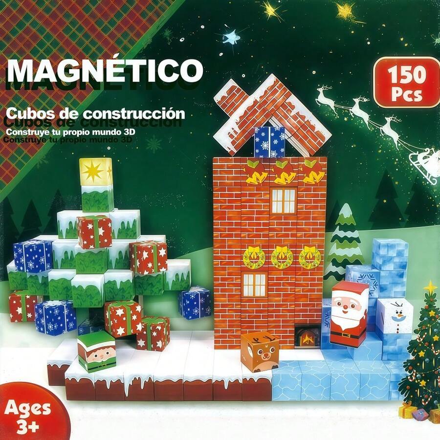 Juego de bloques de construcción magnéticos de 150 piezas