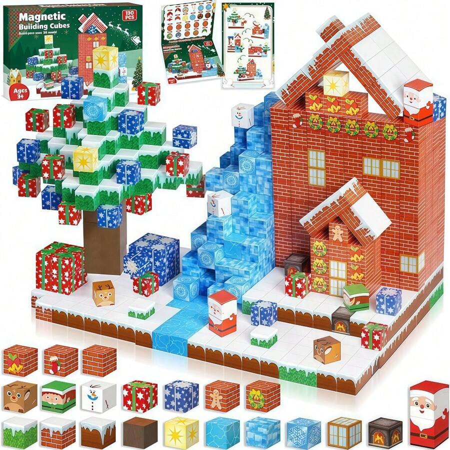 Juego de bloques de construcción magnéticos de 150 piezas
