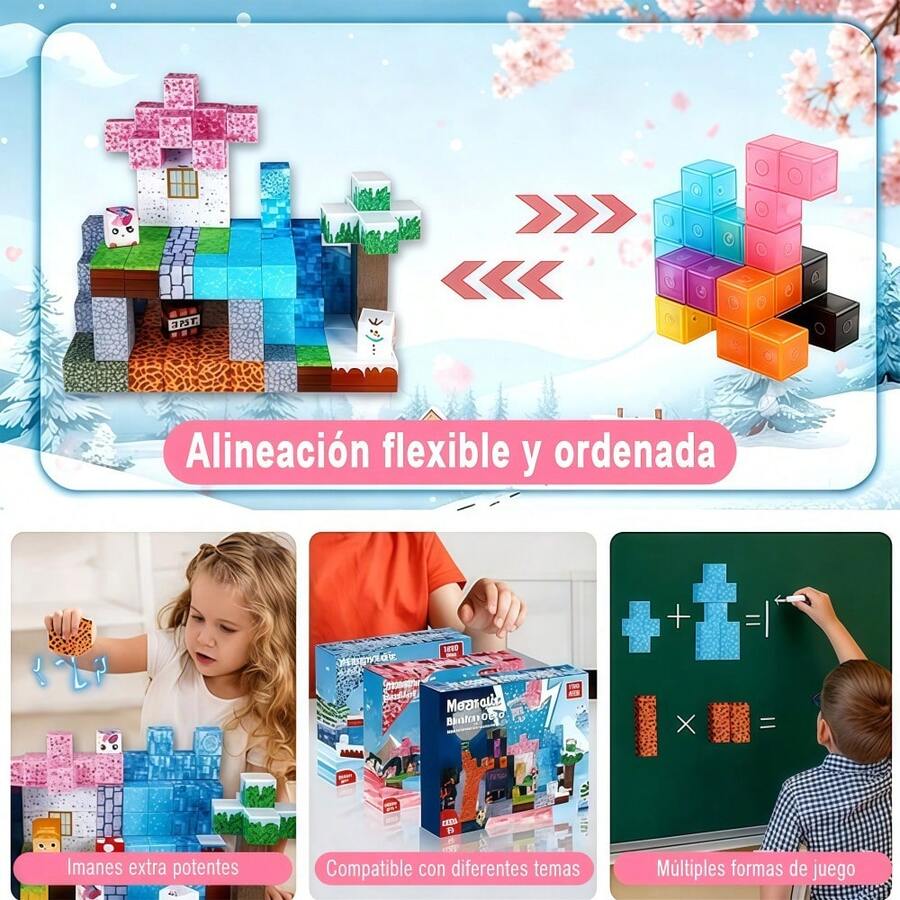 Juego de bloques de construcción magnéticos de 150 piezas
