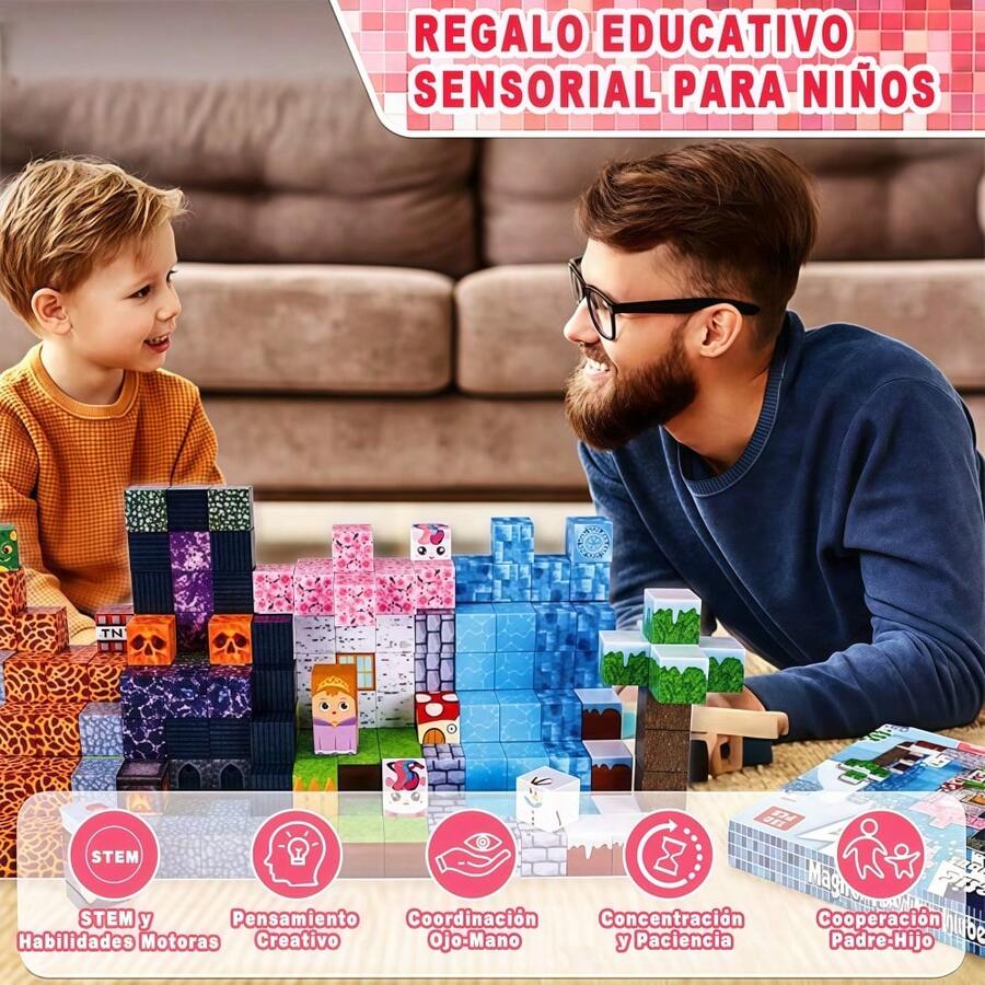 Juego de bloques de construcción magnéticos de 150 piezas